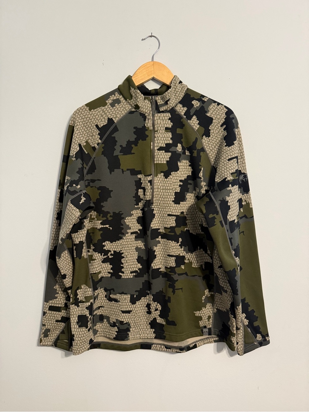 KUIU Peloton 200 Zip-T XL Verde 2.0 Camo Hunting Fleece